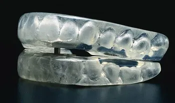 Photo of oral appliance to help prevent Sleep Apnea
